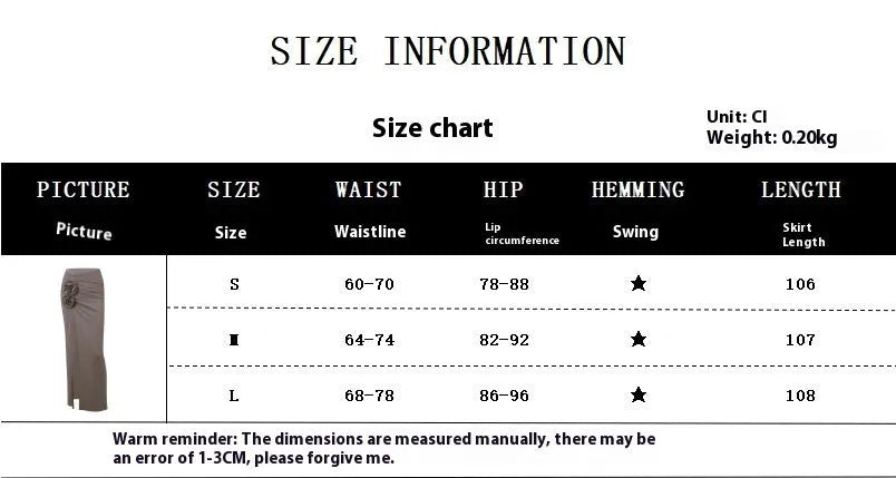 French Style Temperament High Waist Crimp Flower Decorative Skirt - Bellarte Enchanté French Style Temperament High Waist Crimp Flower Decorative Skirt